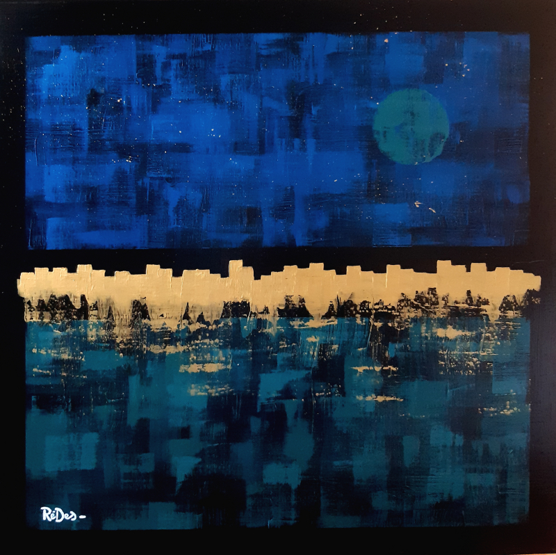 Nuit sur l'eau acrylique